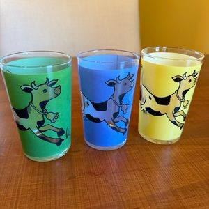 3 Cow Glasses from Anthropologie